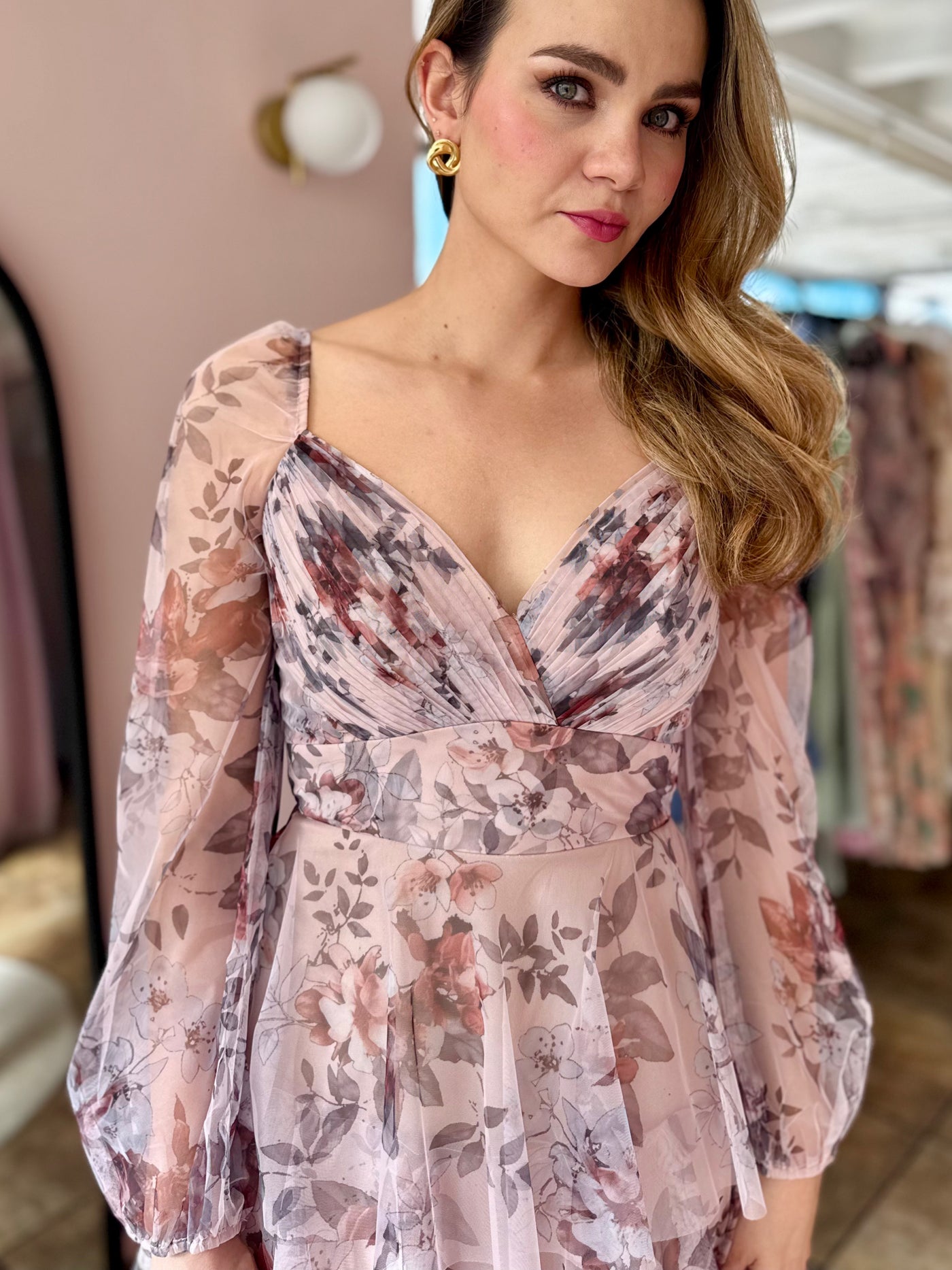 Multi floral taupe