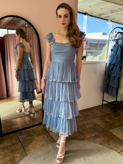 Dusty Blue tul midi