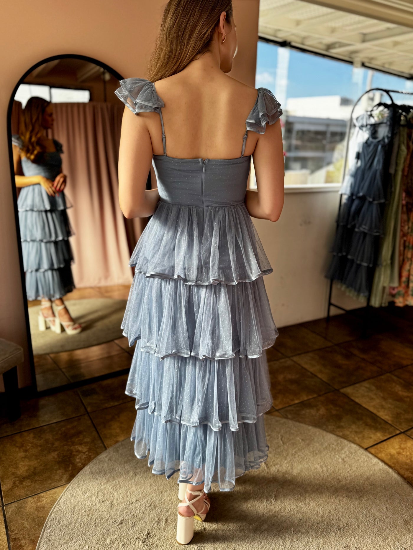 Dusty Blue tul midi
