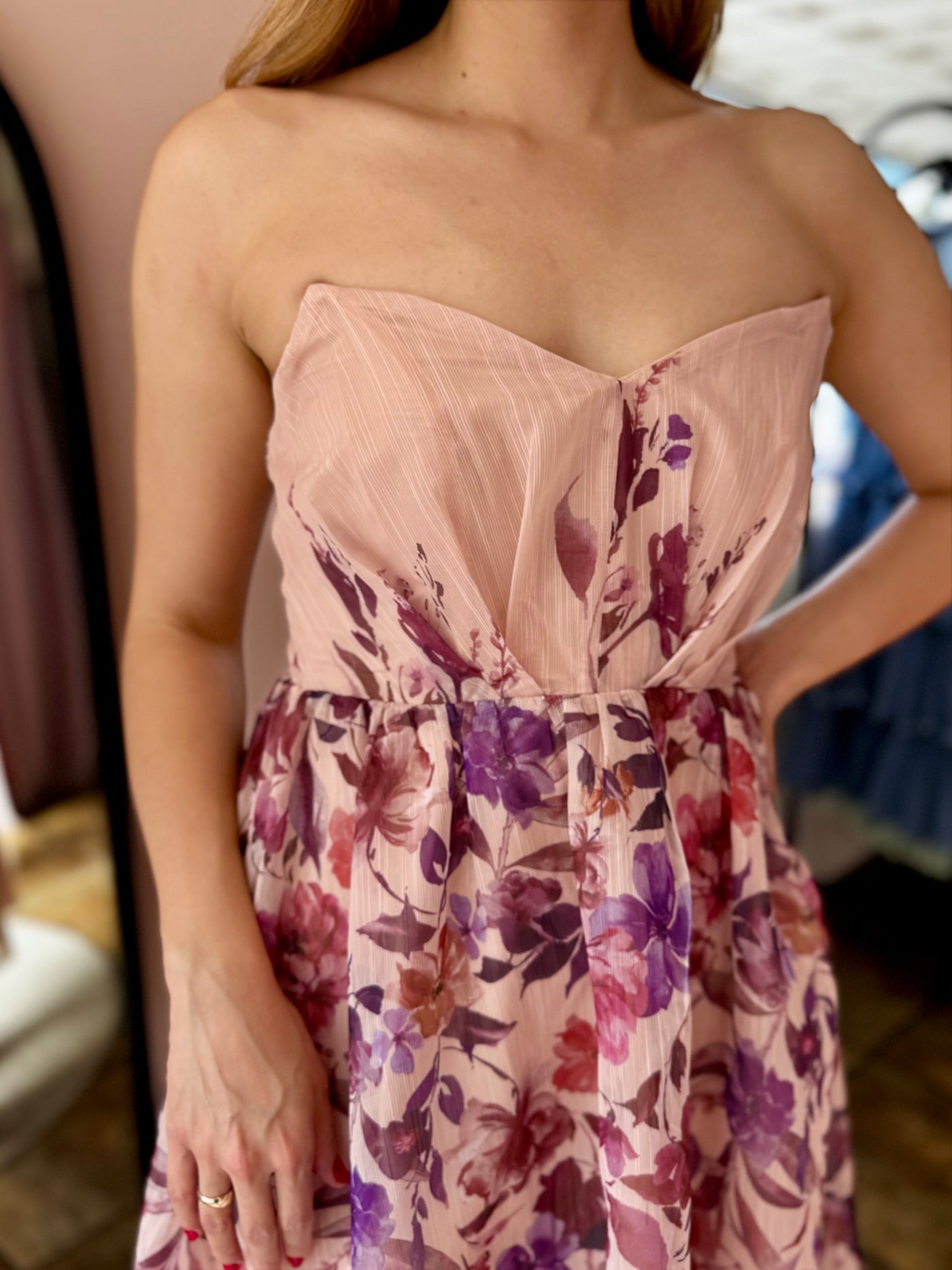 Vestido ampon straple