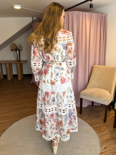 Gasa flora apliques crochet