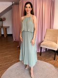 Vestido sage plisado