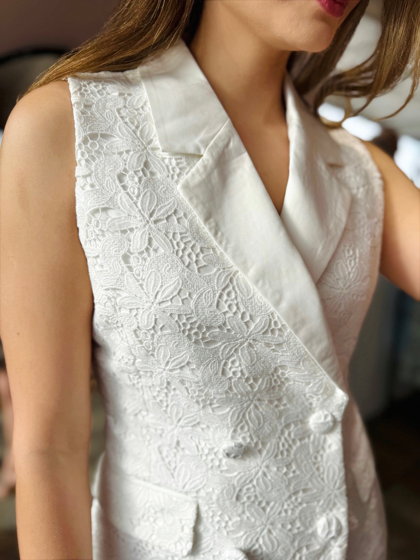 Vestido blazer encaje