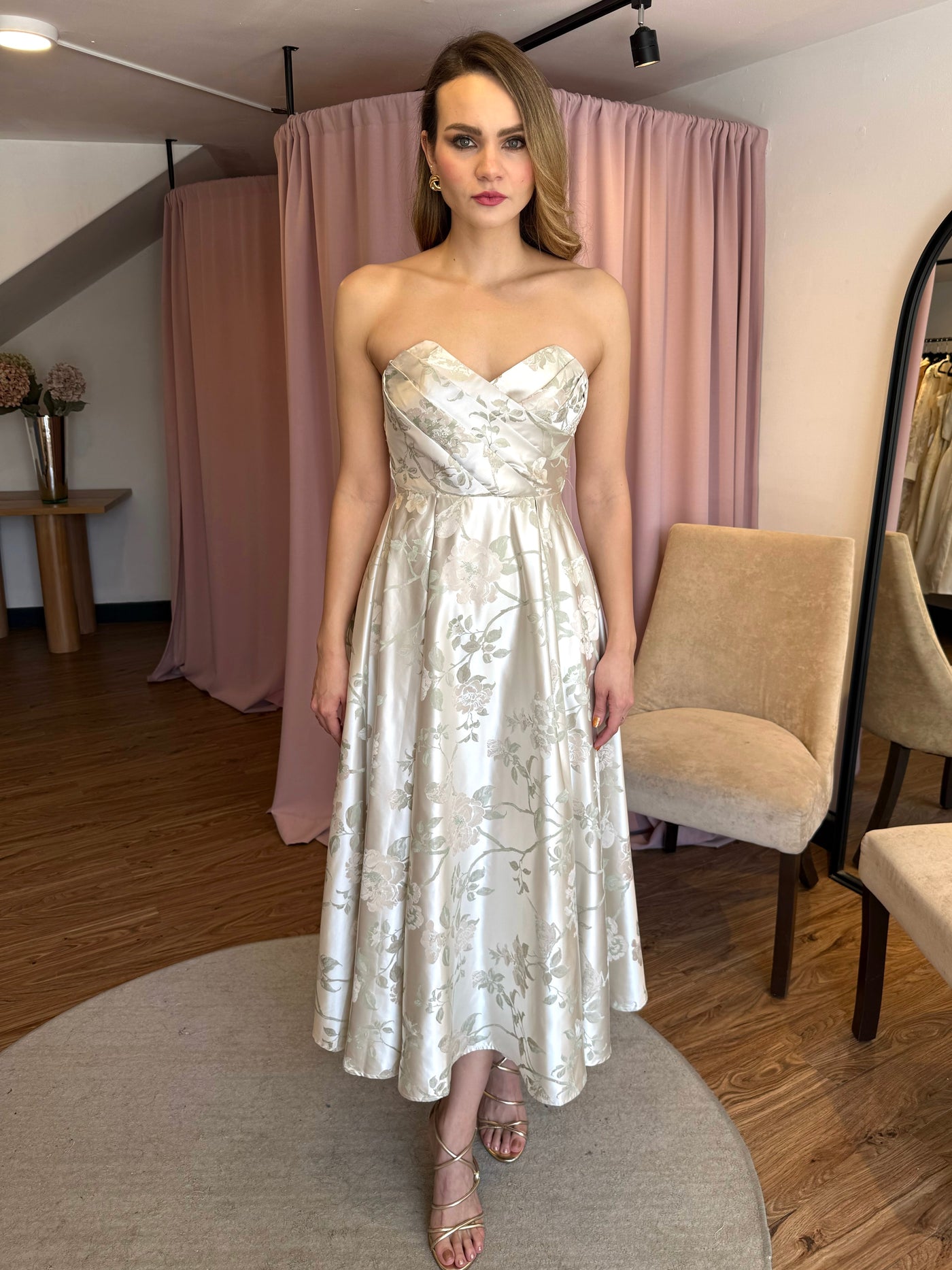 Straple crema jacquard