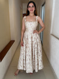 Vestido jacquard blush
