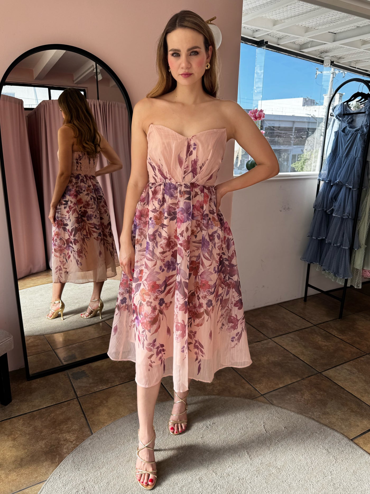 Vestido ampon straple