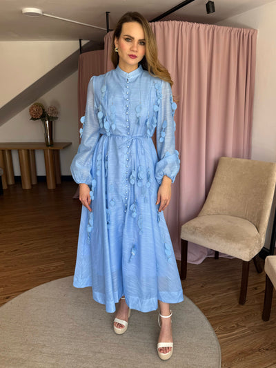 Light blue hojitas colgantes