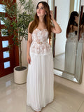 Jumpsuit chiffon y encaje