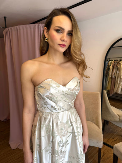 Straple crema jacquard