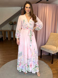 Maxivestido rosa floral