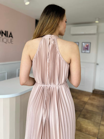 Vestido campana plisado