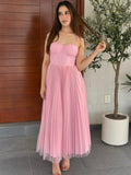 Vestido Bustier tul rosa