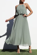 Vestido sage plisado