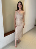 Vestido nude lentejuelas