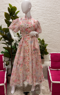 Vestido cuello Mau Rosita flora