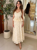 Set encaje beige
