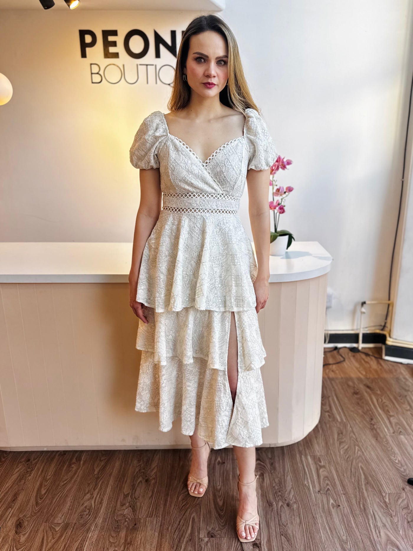 Vestido ostion capas