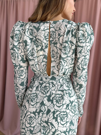Estampado flores verde