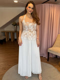 Jumpsuit chiffon y encaje