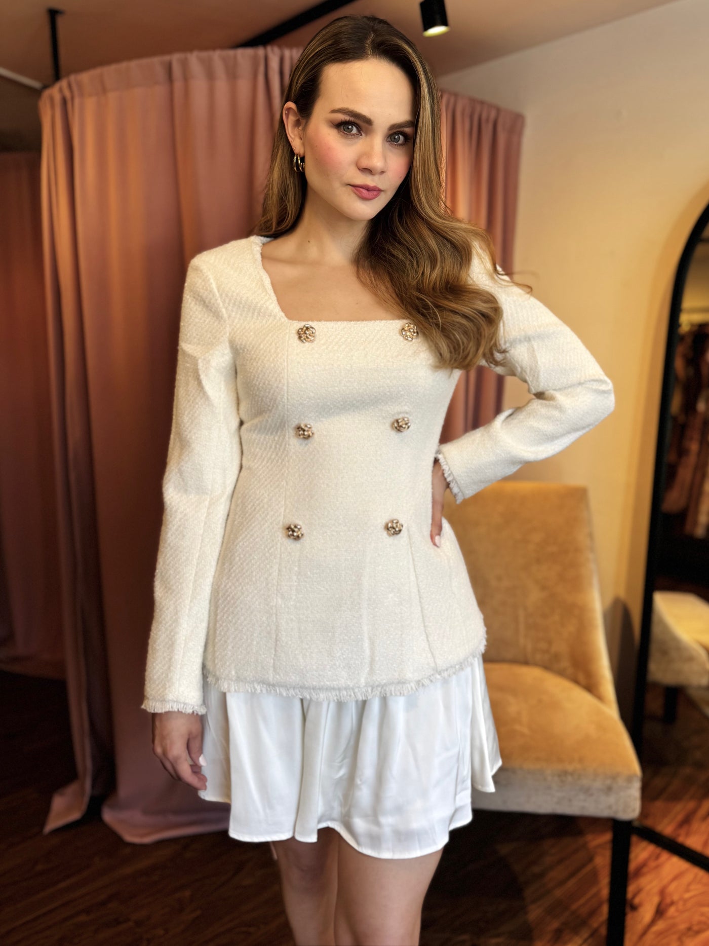 Set blusa lana y falda