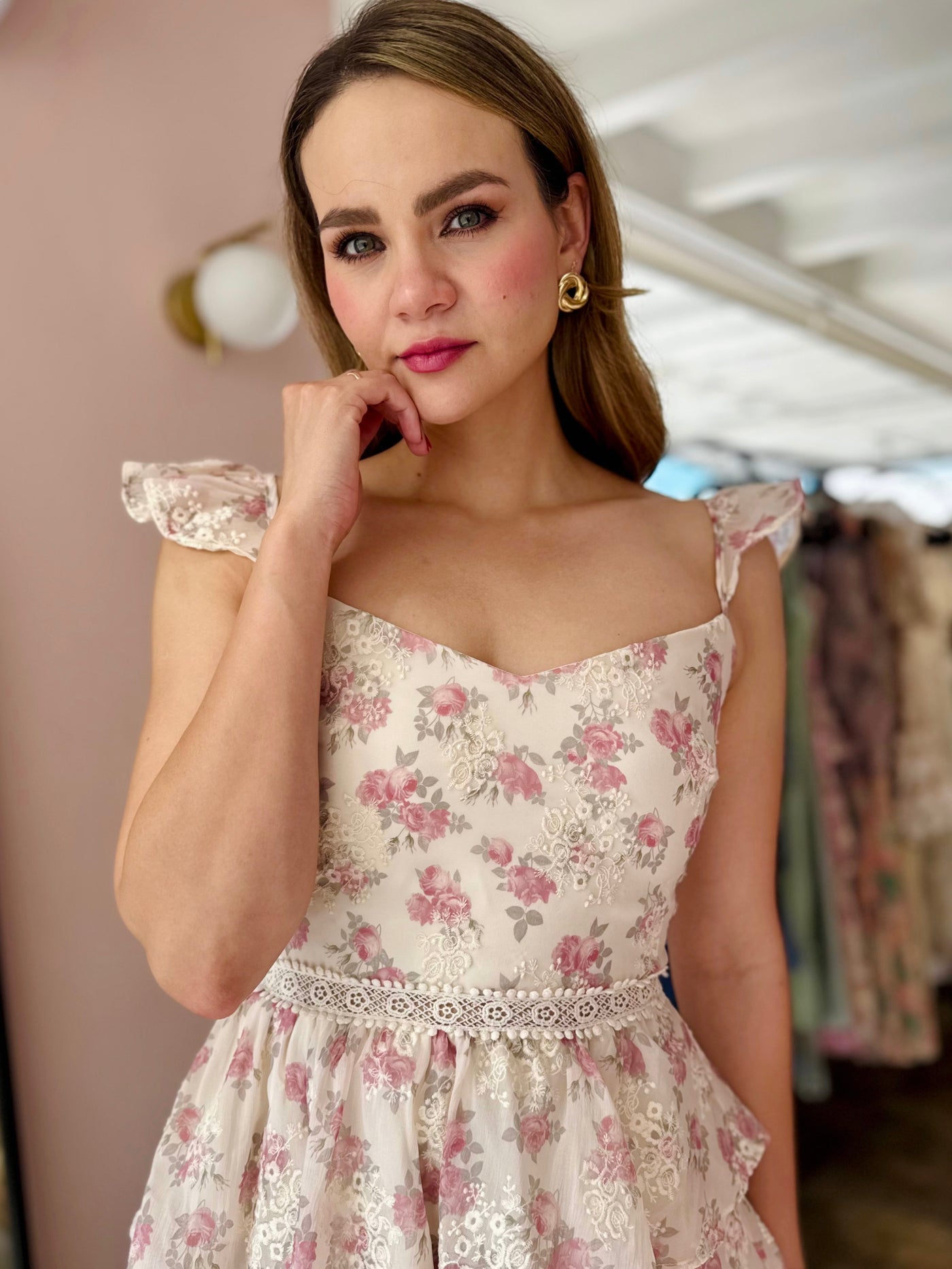 Ivory Rosa floral
