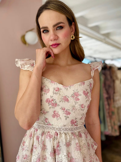 Ivory Rosa floral