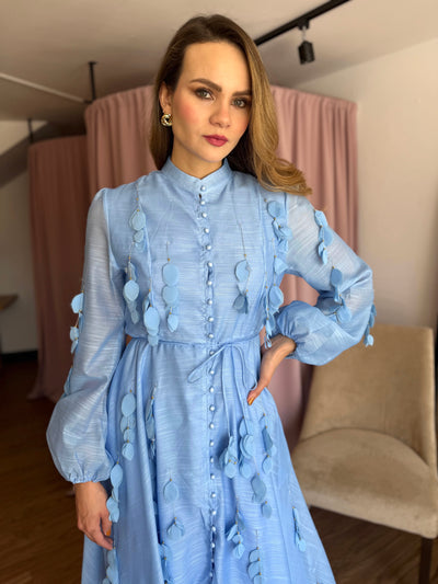 Light blue hojitas colgantes