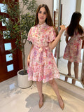 Vestido corto cuello Mau botones