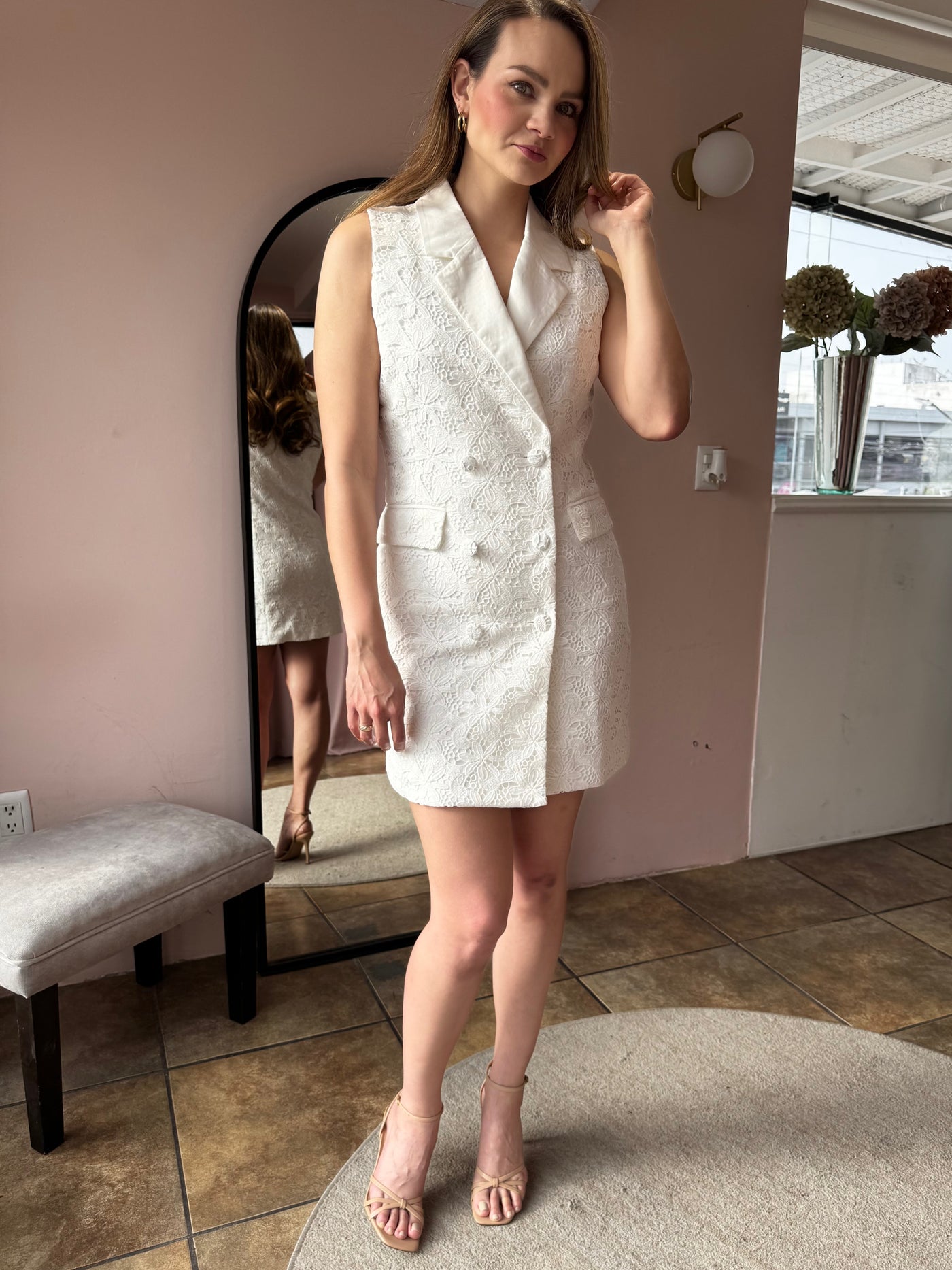 Vestido blazer encaje