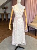 Vestido ivory Blush cinturón listón